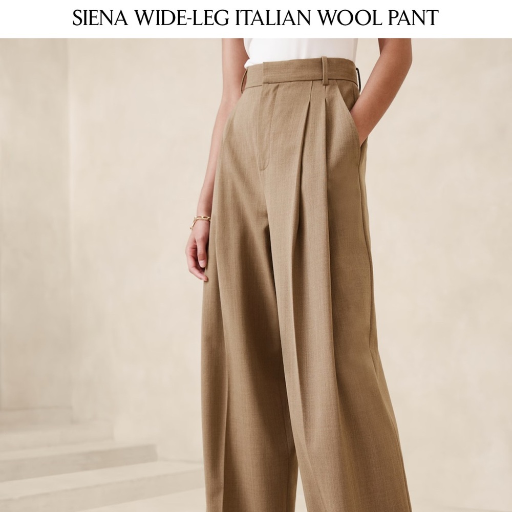 SIENA WIDE-LEG ITALIAN WOOL PANT
NWOT size 4, run big